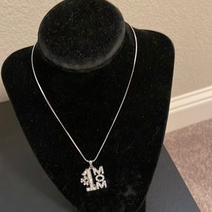 Silver rhinestone necklace #1 Mom, never worn